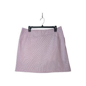 Adidas Sz 10 Pink Diagonal Plaid Skort With Pockets Golf Preppy Country Club